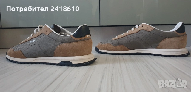 Hugo Boss Leather Sneakers Mens Size 44/28см ОРИГИНАЛ! Мъжки Кецове, снимка 8 - Кецове - 53736286