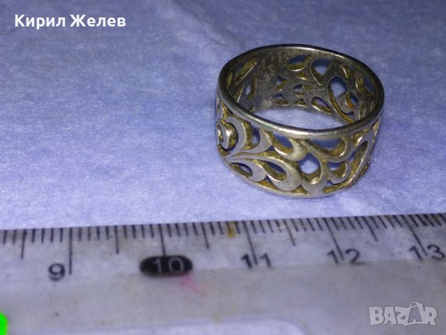 Старинен ФЛОРАЛЕН СРЕБЪРЕН РЕТРО ПРЪСТЕН ВИСОКА ПРОБА СРЕБРО АЖУРНА РЪЧНА МАЙСТОРСКА ИЗРАБОТКА 40621, снимка 12 - Антикварни и старинни предмети - 42644101