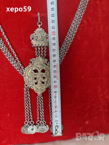 Огромен стар сребърен накит в отлично състояние, снимка 3 - Антикварни и старинни предмети - 52217581