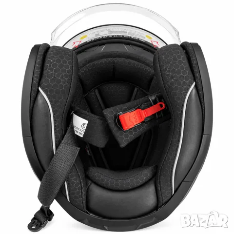 Отворена мото каска YEMA ECE R22.06 с два визьора черно и червено, снимка 5 - Аксесоари и консумативи - 55865694