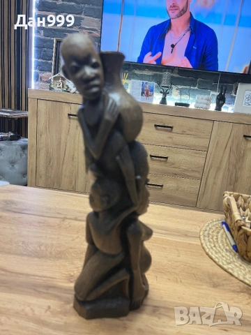 Интересна африканска статуетка от някакво много тежко дърво , снимка 2 - Статуетки - 53965741