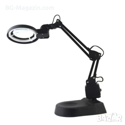 Мощна настолна лупа с лед осветление за четене шиене гоблени бродерия LED козметик евтина маникюр, снимка 7 - Други инструменти - 50920994