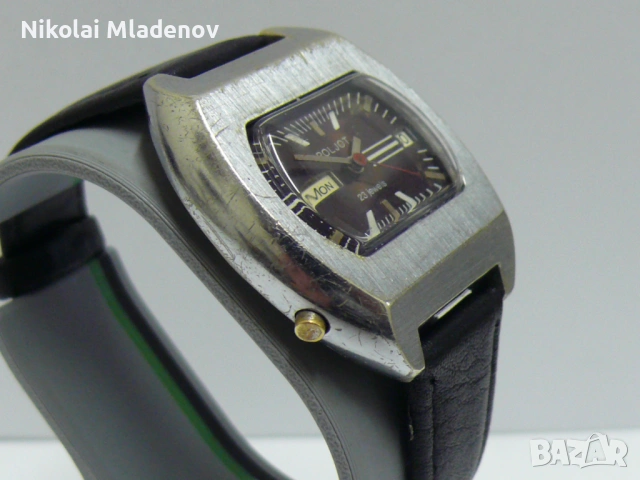 Съветски ПОЛЕТ/POLJOT Автоматичен Мъжки ръчен часовник, работещ!, снимка 4 - Мъжки - 53180601