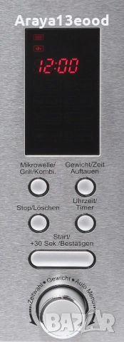 Микровълнова фурна за вграждане Hanseatic AB820BVX-S0EE, грил 1000W, максимална мощност 1250 W, 20 л, снимка 5 - Микровълнови - 53911230