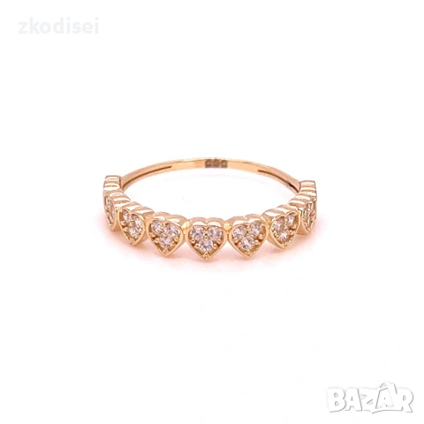 Златен дамски пръстен 1,29гр. размер:54 14кр. проба:585 модел:38752-1