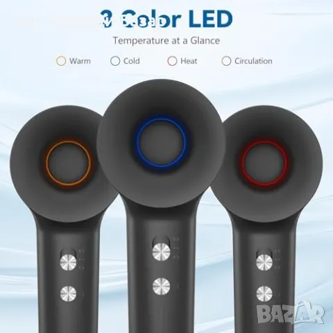 Нов лек и мощен Йонен сешоар – 110K RPM, бързо сушене, нисък шум, LED, снимка 2 - Сешоари - 49867644