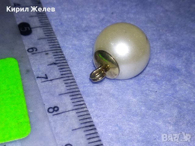 ПЕРЛЕН ВИНТИДЖ АРТ ПОЗЛАТЕН МЕДАЛЬОН 27575, снимка 7 - Колиета, медальони, синджири - 40760130