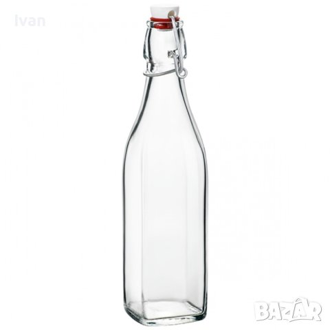 Стъклена бутилка с тапа 1л