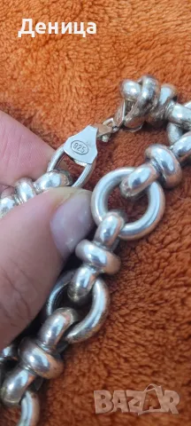 Сребърни ланец и гривни, снимка 6 - Бижутерийни комплекти - 55741069