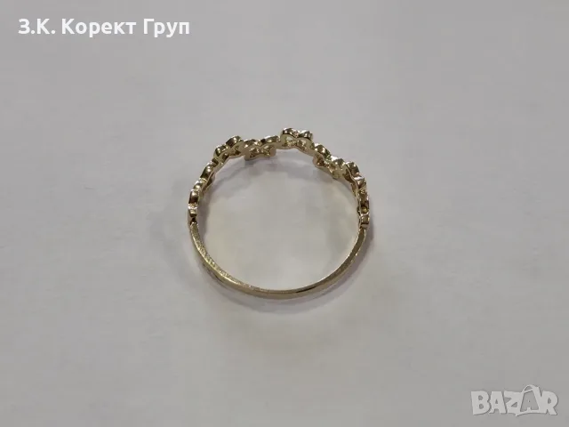 Дамски златен пръстен 14К 585 / 1,00 гр., снимка 9 - Пръстени - 55840980