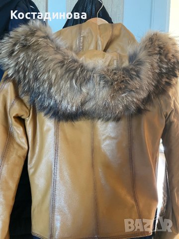 Естествена кожа яке ракун, снимка 2 - Якета - 42662090