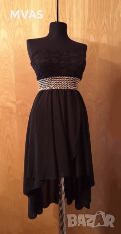 Нова черна воалена рокля S размер