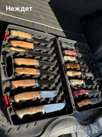 Ножовете са ръчно правени  всеки е от различна стомана и цена.Имат си и кании от 3,5мм телешки бланк, снимка 13 - Ножове - 29145782