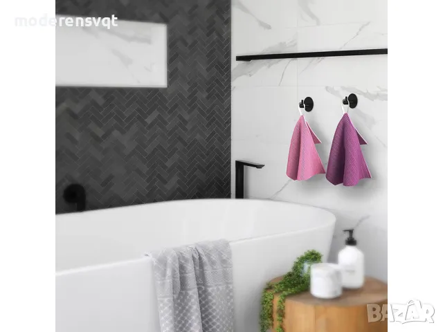 Кръгла закачалка за кърпи стомана, снимка 4 - Други - 47678548