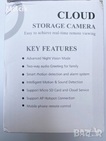 Чисто нова Smart Camera Full HD 1080P Wi-Fi камера с PTZ функция въртене, снимка 6 - IP камери - 40714164