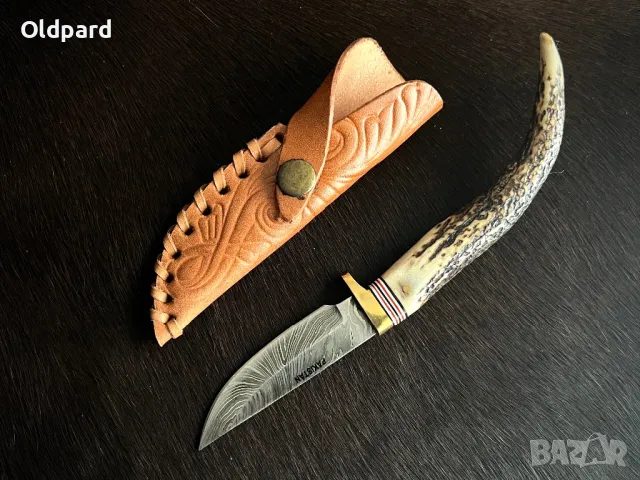 Компактен ловен нож Rite Edge. Damascus DM1026. , снимка 4 - Ножове - 48617706