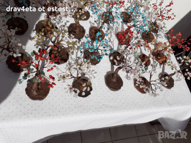 Дръвчета от естествени камъни, ръчна изработка, снимка 16 - Декорация за дома - 27373268