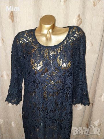  XL/XXL Черна дантелана рокля , снимка 4 - Рокли - 42265762