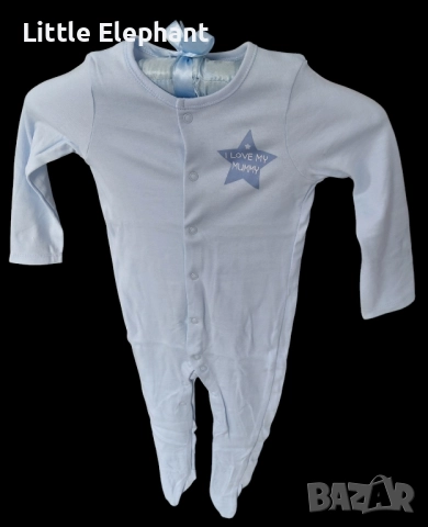 Цяла пижамка за момченце на 12-18 мес звездичка"My mummy's little star",колекция"Stars",Англия/нова