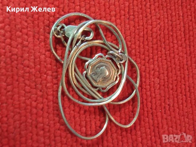 ФИНА СРЕБЪРНА ДВУСТРАННА КАТОЛИЧЕСКА ИКОНКА със СРЕБЪРНО СИНДЖИРЧЕ СРЕБРО 925 МАЙСТОРСКИ 38505, снимка 2 - Колиета, медальони, синджири - 45574540