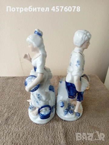 комлект от две ръчно рисувани керамични фигури, снимка 3 - Колекции - 54080130