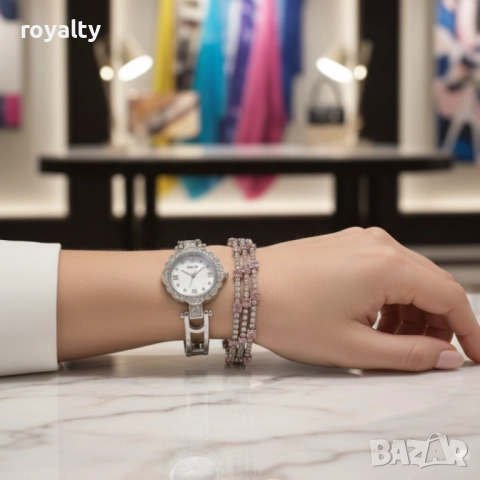 Дамски комплект часовник и гривна ZAVINO Quartz – стил и точност в едно, снимка 2 - Бижутерийни комплекти - 52122205