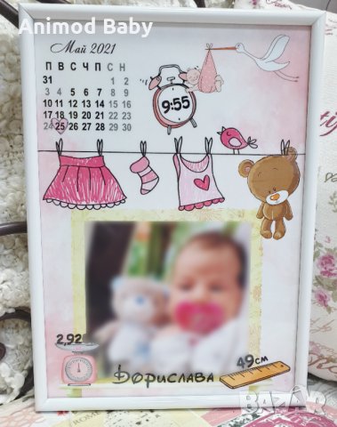 Рамка за бебе / визитка / снимка , персонализиран подарък за новородено в  Мебели за детската стая в гр. Стара Загора - ID34295215 — Bazar.bg