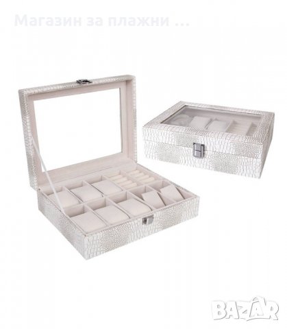 КУТИЯ ЗА БИЖУТА И 8 БР. ЧАСОВНИЦИ, ЛУКСОЗНА - код 2012, снимка 5 - Подаръци за мъже - 33965680