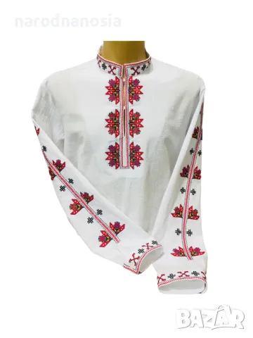 МЪЖКА РИЗА С БРОДИРАНА ШЕВИЦА - Модел 24, снимка 1