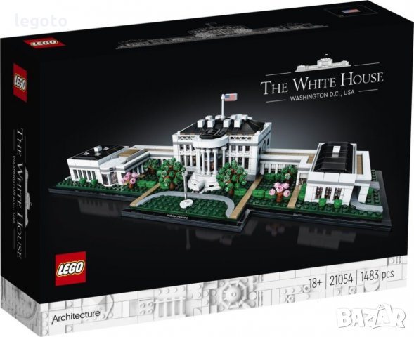 НОВО ЛЕГО 21054 АРХИТЕКТУРА - БЕЛИЯ ДОМ   LEGO 21054 Architecture The White House 21054, снимка 4 - Конструктори - 35205428