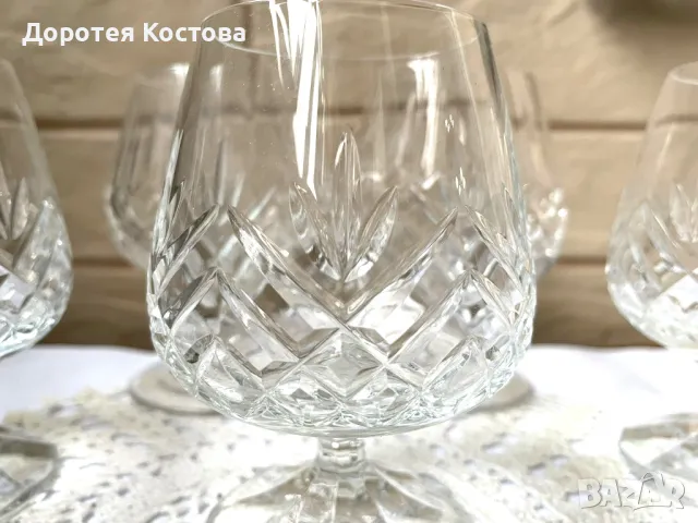 Красиви кристални чаши от Англия, 5 бр , снимка 7 - Антикварни и старинни предмети - 49743172