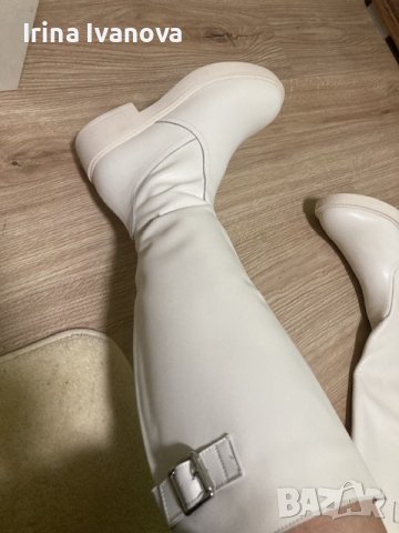 Ботуши Екрю с цип, снимка 6 - Дамски ботуши - 42289528