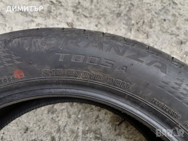 2бр. летни гуми  Bridgestone 215 55 18 dot0719, снимка 7 - Гуми и джанти - 31181135