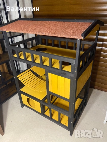 Външна катерушка / къщичка за котки PawHut, снимка 2 - За котки - 52653385