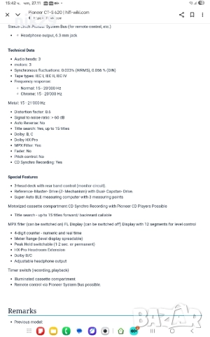 PIONEER CT-S620, снимка 7 - Декове - 49148409