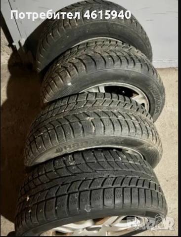 MAZDA МАЗДА 4бр.италиански алуминиеви джанти 16" 5х114,3мм 7J ЕТ35 +4бр зимни гуми 205/55/16, снимка 5 - Гуми и джанти - 52941890