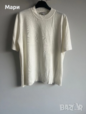 Сет/комплект Massimo Dutti панталон, Mango premium връхна ефирна дреха и лека тениска плетиво, снимка 7 - Комплекти - 53993033