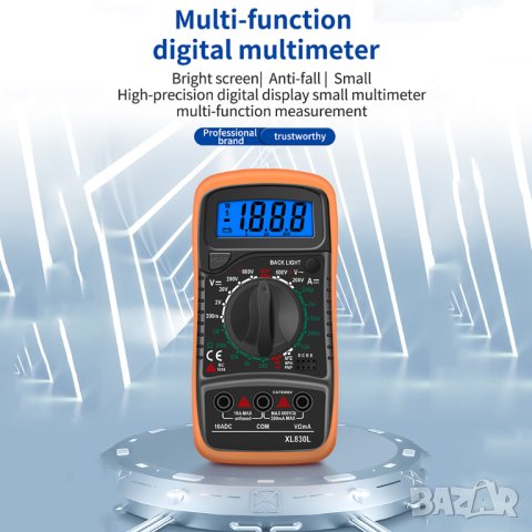 Мултиметър, мултицет, Цифров, уред, XL830L, постоянно DC, напрежение, Променливо, AC, ASAPT, ток, снимка 5 - Друга електроника - 40616463