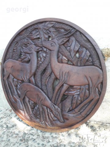 Дървено пано дърворезба уникат, снимка 2 - Декорация за дома - 29823236