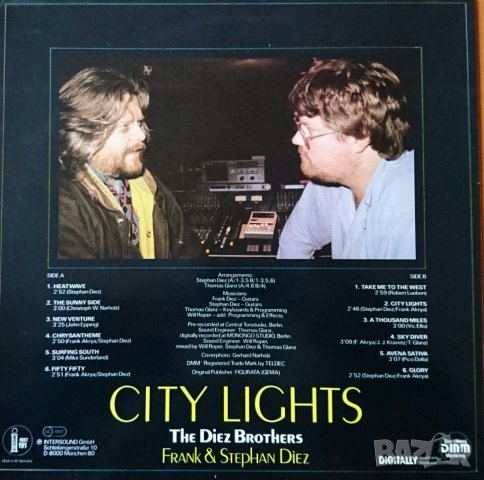 Грамофонни плочи The Diez Brothers, Frank & Stephan Diez ‎– City Lights, снимка 2 - Грамофонни плочи - 31111756