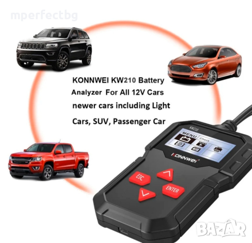 Тестер за акумулатор Konnwei 210 товарна вилка проверка на акумулатор тест акумулатор , снимка 4 - Аксесоари и консумативи - 44640889
