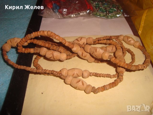ХЕНД МЕЙД АРТ ОГЪРЛИЦА от ДЪРВЕСИНА ХИПИ СТИЛ ЛЯТНО БИЖУ 26957, снимка 5 - Колиета, медальони, синджири - 35078670