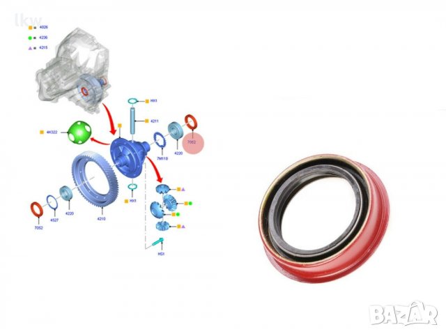 Семеринг задвижващ вал за FORD- VOLVO-, снимка 2 - Части - 30349416