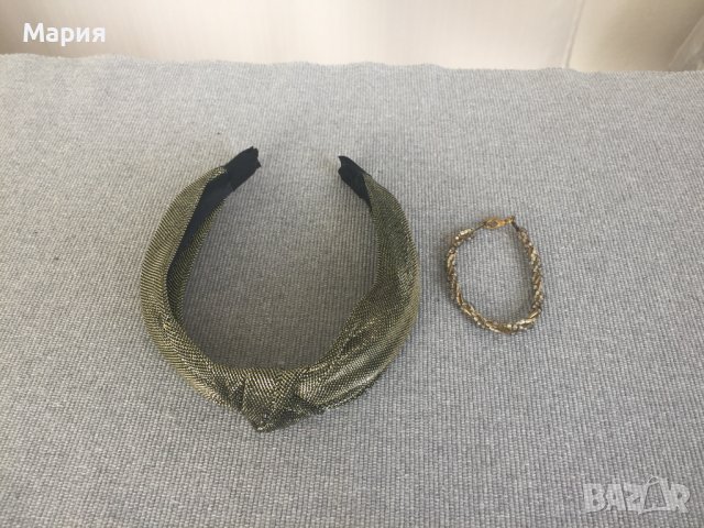 Чисто Нова Диадема Красива Ефектна Модерна Златиста Тип Тюрбан с гривничка по желание, снимка 9 - Аксесоари за коса - 42329469