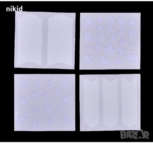 сет 24 вида ФРЕНСКИ МАНИКЮР лепенки за нокти маникюр, снимка 10 - Продукти за маникюр - 32031520