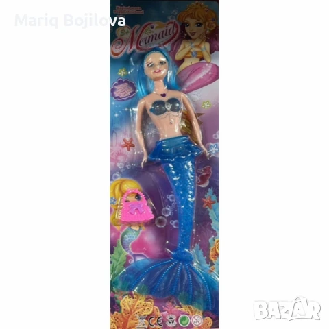 Цветна кукла русалка с аксесоар чантичка, снимка 2 - Кукли - 50860301