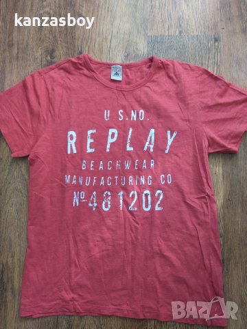 replay beachwear - страхотна мъжка тениска КАТО НОВА, снимка 4 - Тениски - 36682978