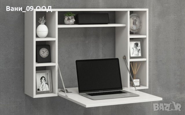 Стенно бюро с падащ плот в 2 цвята, снимка 2 - Бюра - 40359314