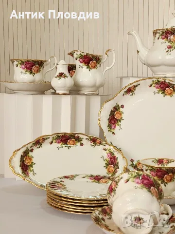 Сервиз Royal Albert – Old Country Roses, 37 части, снимка 4 - Сервизи - 56019035