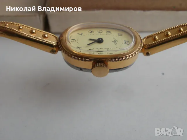 Руски дамски ръчен часовник позлатен, снимка 9 - Дамски - 49874505
